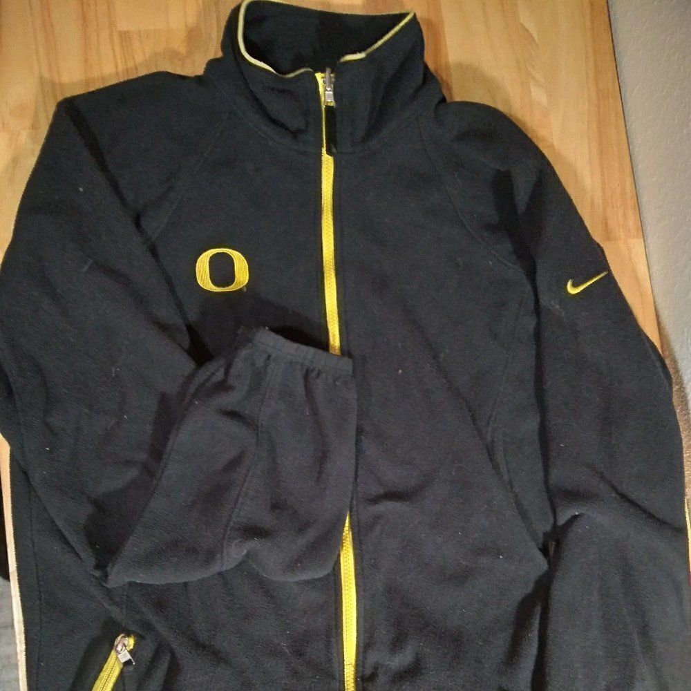 Vintage Nike Oregon Ducks Zip Up Fleece Jacket
